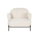 Butaca DKD Home Decor 86 x 74 x 77 cm Negro Metal Blanco
