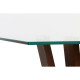 Consola DKD Home Decor Marrón Transparente Cristal Nogal 145 x 45 x 75 cm