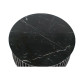 Side table DKD Home Decor Black Marble 90 x 90 x 45 cm Mango wood