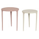 Juego de 2 mesas DKD Home Decor Beige Rosa 40 x 40 x 50 cm