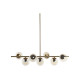 Ceiling Light DKD Home Decor Golden Metal Crystal 96 x 30 x 130 cm
