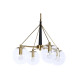 Lámpara de Techo DKD Home Decor 50 x 50 x 144 cm Cristal Dorado Metal 50 W