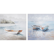 Painting DKD Home Decor 100 x 3,5 x 100 cm Barco 100 x 2 x 100 cm Mediterranean (2 Units)