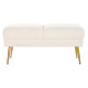 Bench DKD Home Decor 106 x 45 x 50 cm Golden Metal White