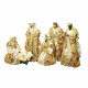 Belén de Navidad DKD Home Decor Dorado Corona 30 x 5 x 30 cm 50 x 5 x 50 cm