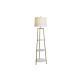 Lámpara de Pie DKD Home Decor Dorado Metal Poliéster Blanco 50 W Madera MDF (41 x 41 x 156 cm)