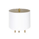 Lámpara de Pie DKD Home Decor Dorado Metal Poliéster Blanco 50 W Madera MDF (41 x 41 x 156 cm)