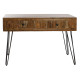 Console DKD Home Decor 118 x 40 x 77 cm Black Metal Brown Acacia