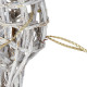 Adorno Navideño DKD Home Decor Luz LED Blanco Mimbre 60 x 30 x 37 cm (3 Piezas)
