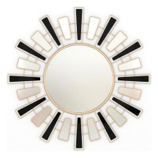Espejo de pared DKD Home Decor Negro Dorado 80 x 2 x 80 cm