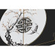 Mueble de TV DKD Home Decor Negro Oriental Blanco Dorado Blanco/Negro Metal Abeto Madera MDF 130 x 26 x 51 cm