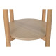 Side table DKD Home Decor Natural Rattan Paolownia wood (38 x 38 x 54,5 cm)