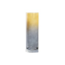 Vase DKD Home Decor Grey Yellow Crystal Bicoloured (6 x 6 x 18 cm)