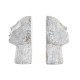 Sujetalibros DKD Home Decor Gris Desgastado Resina Cabeza (15 x 11 x 21 cm)
