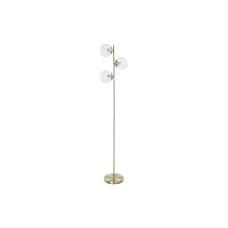 Lámpara de Pie DKD Home Decor 35 x 25 x 167 cm Cristal Dorado Metal Transparente 220 V 50 W