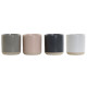 Taza Mug DKD Home Decor Rosa claro Gris oscuro Gris claro Gres (350 ml) (4 Unidades)