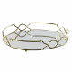 Bandeja de Aperitivos DKD Home Decor Espejo Metal (30 x 30 x 5 cm)
