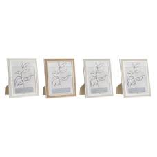 Photo frame DKD Home Decor Crystal Beige Green PS Scandinavian (25 x 2 x 30 cm) (4 Units)