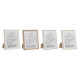 Photo frame DKD Home Decor Crystal Beige Green PS Scandinavian (25 x 2 x 30 cm) (4 Units)