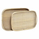 Juego de Bandejas DKD Home Decor Marrón Ratán (51.5 x 36 x 7.5 cm) (44.5 x 31.5 x 6 cm) (2 pcs)