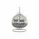 Sillón de jardín colgante DKD Home Decor 133 x 80 x 110 cm Gris ratán sintético Aluminio
