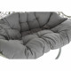 Sillón de jardín colgante DKD Home Decor 133 x 80 x 110 cm Gris ratán sintético Aluminio
