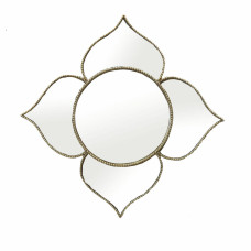 Wall mirror DKD Home Decor Crystal Golden Resin (38 x 1.5 x 38 cm)