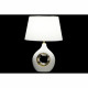 Desk lamp DKD Home Decor White Silver Polyester Porcelain 220 V Golden 50 W (2 pcs) (31 x 21 x 45 cm)