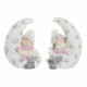 Figura Decorativa DKD Home Decor Blanco Rosa Luna 31 x 20 x 43 cm (2 Unidades)