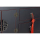 Consola DKD Home Decor Negro Multicolor Madera Abeto Madera MDF 63 x 26 x 83 cm