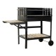 Barbacoa de Carbón con Ruedas DKD Home Decor Negro Natural Metal Acero 113 x 51 x 97 cm (113 x 51 x 97 cm)