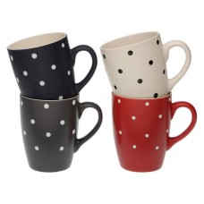 Taza Mug Versa Puntos Gres (8,1 x 10,5 x 8,1 cm)