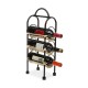 Round Bottle Rack Versa Metal Rattan MDF Wood (18 x 12 x 43,5 cm) (12 x 43,5 x 18 cm)