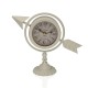 Table clock Versa White Complete arrow Metal (23 x 16 x 8 cm)