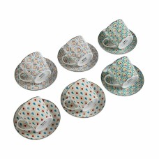 Juego de Tazas con Platos Versa Hilda Porcelana (12 pcs)