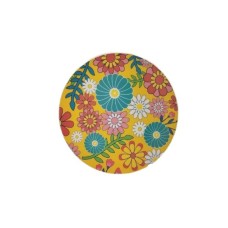 Flat Plate Versa Yellow Polyethylene RPET Flowers Ø 20 cm