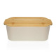 Breadbasket Versa White Bamboo polypropylene 18,5 x 12 x 33 cm