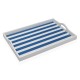 Tray Versa Blue MDF Wood 30 x 5 x 45 cm Stripes