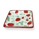 Serving Platter Versa Ceramic Porcelain Squared Strawberries 11,3 x 1,9 x 11,3 cm