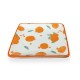 Serving Platter Versa Orange Ceramic Porcelain Squared 11,3 x 1,9 x 11,3 cm