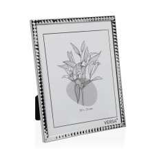 Portafotos Versa Plateado Metal Minimalista 1 x 25,5 x 20,5 cm
