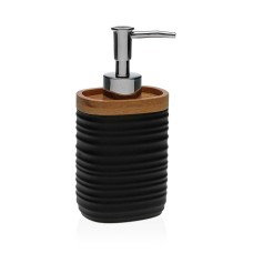 Soap Dispenser Versa Black Resin Bamboo polypropylene ABS