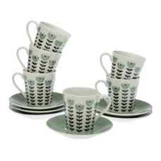 Set of 6 Cups with Plate Versa Erna Porcelain