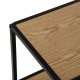 Side table Versa Light brown Wood Metal 33 x 82 x 107 cm