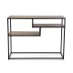 Side table Versa Light brown Wood Metal 33 x 82 x 107 cm