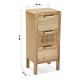 Chest of drawers Versa Rattan MDF Wood (24 x 66 x 30 cm)