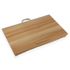 Tray Brown Textile MDF Wood (30 x 4 x 48 cm)