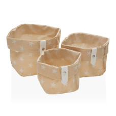 Set de Cajas Organizadoras Apilables Versa Stars Poliéster Textil Fusion 3 Piezas