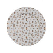 Bajo Plato Versa Metal 33 x 1,5 x 33 cm Navidad