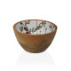 Bowl Versa Flowers Field Bamboo Porcelain Mango wood 13 x 7 x 13 cm